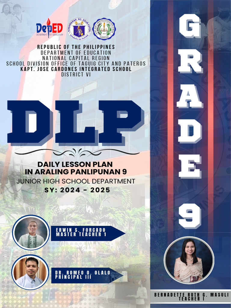 Daily Lesson Plan Cover Page 2024-2025 | PDF