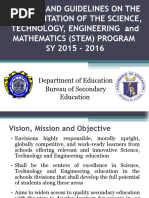 STE Program Implementation Guidelines | PDF | Curriculum | Secondary School