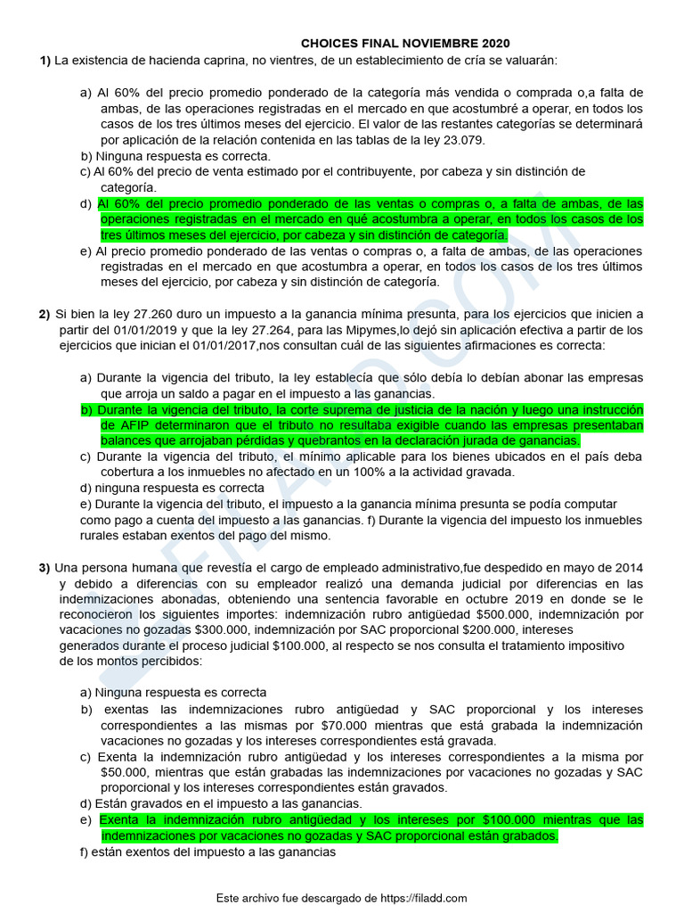 Final Noviembre | PDF | Impuesto sobre la renta | Dividendo
