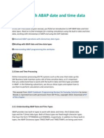 Working With ABAP Date and Time Data Types