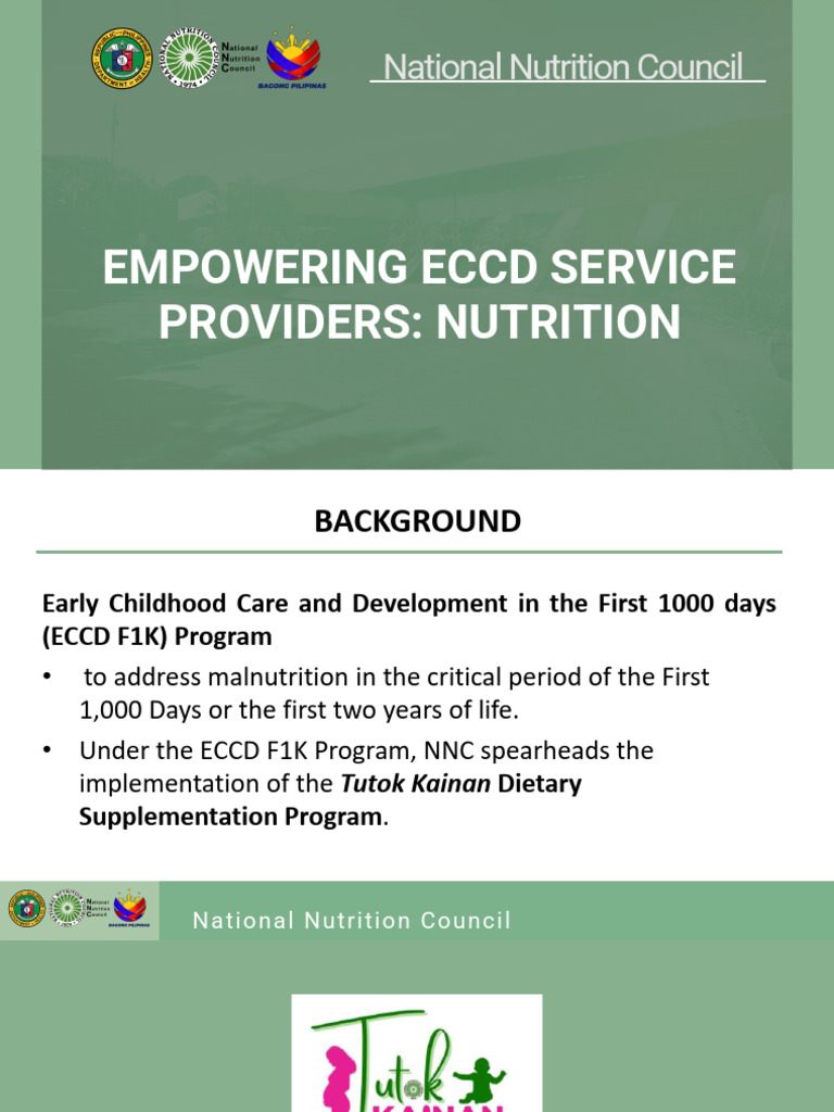 ECCD Nutrition Support Program Overview | PDF | Malnutrition | Dietary ...