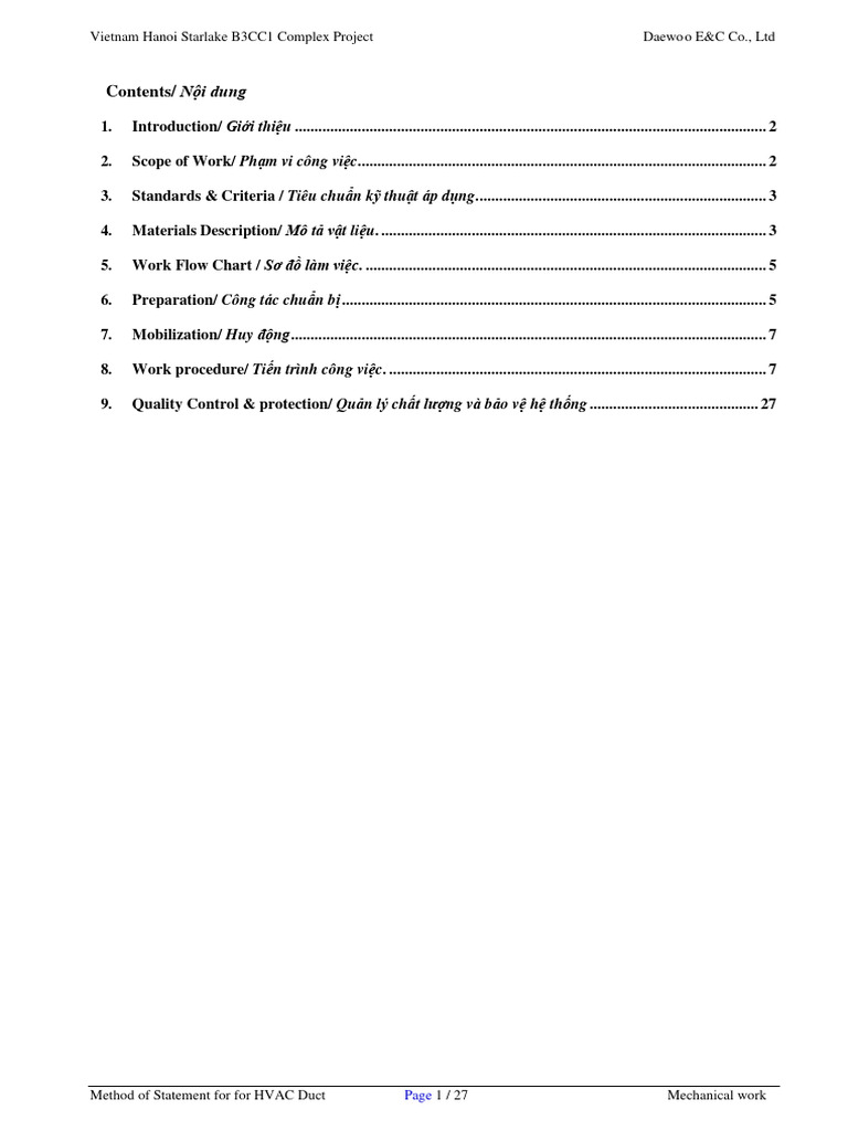 RFI - MS - HVAC DUCT - Younchang - 20240719 | PDF