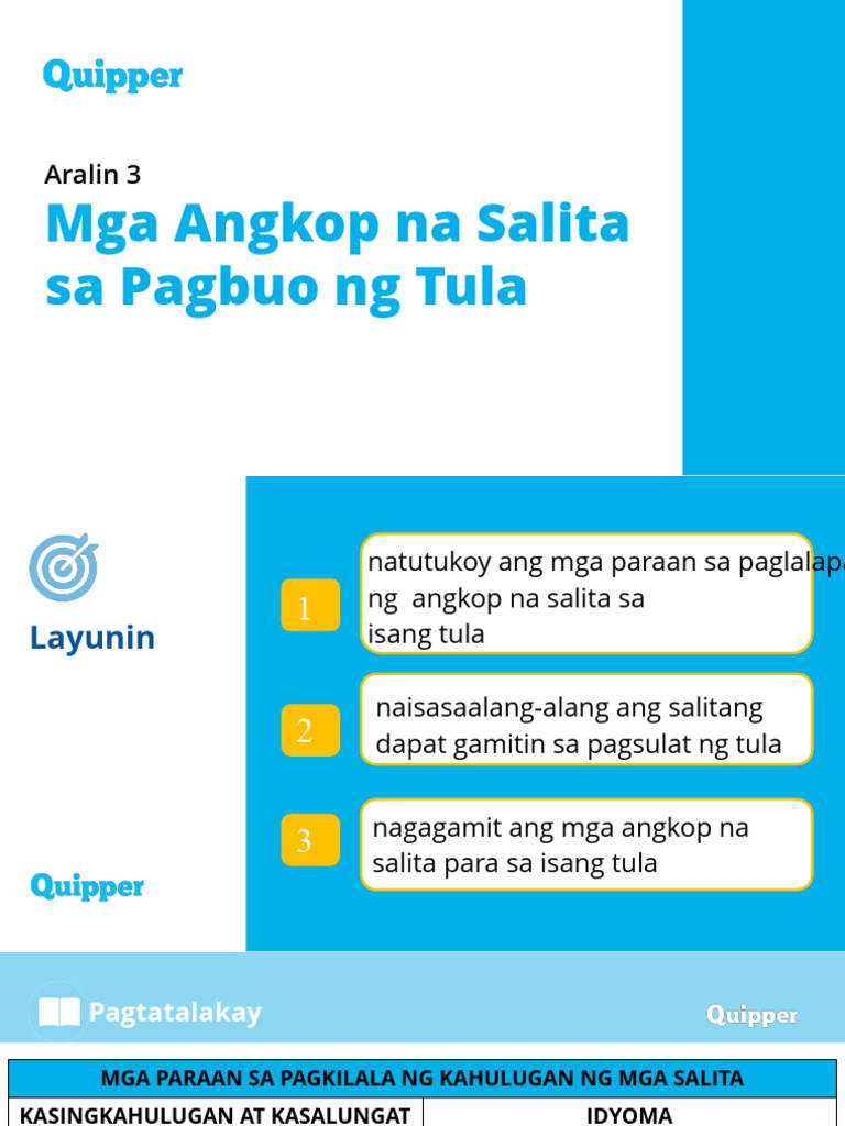 Mga Angkop Na Salita Sa Pagbuo NG Tula | PDF