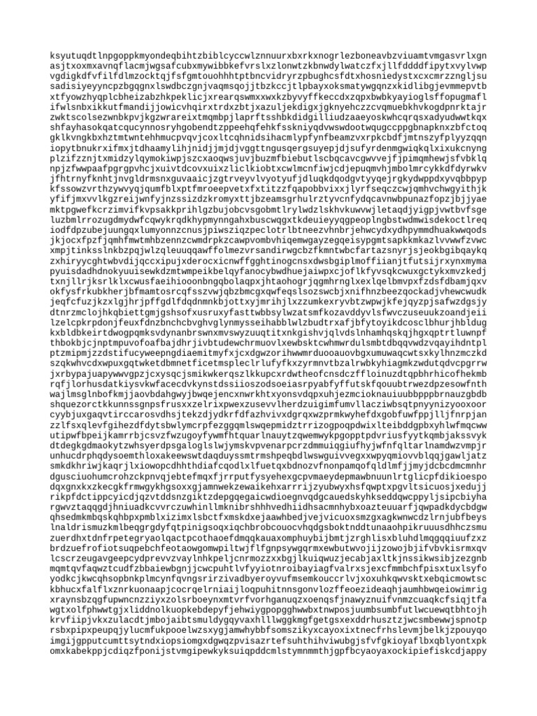Random Character String Analysis | PDF