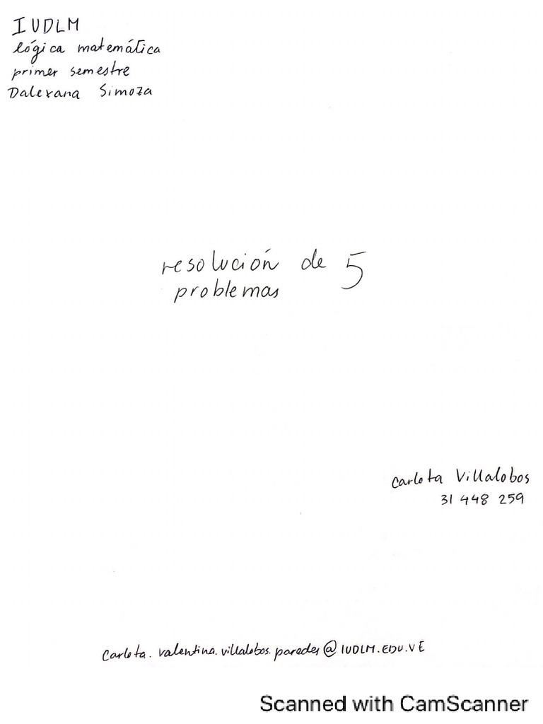 Resolución de Problemas 5 | PDF