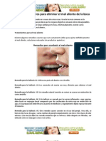 Remedios Caseros para Eliminar El Mal Aliento de La Boca: Eliminar El Aliento Con Remedios Caseros