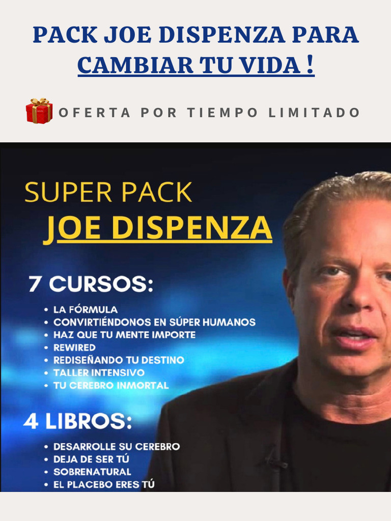 Arg Súper Pack Joe Dispenza para Cambiar Tu Vida | PDF | Mente ...