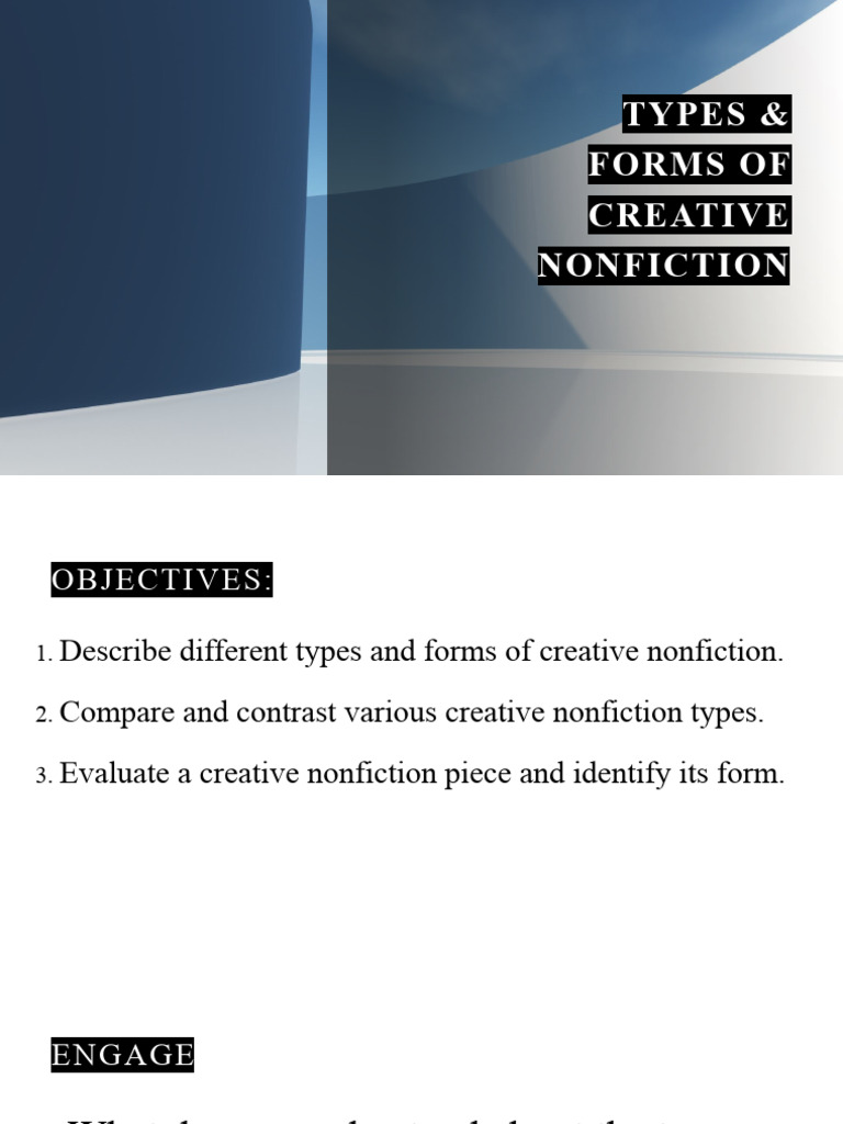 Types of Creative Nonfiction Explained | PDF | Creative Nonfiction