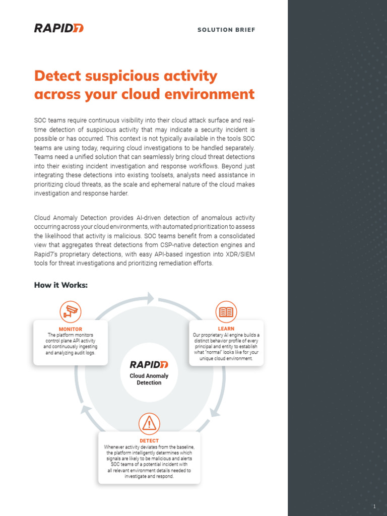 Rapid7 Partner - Solution Brief - AI-Driven Cloud Anomaly Detection ...