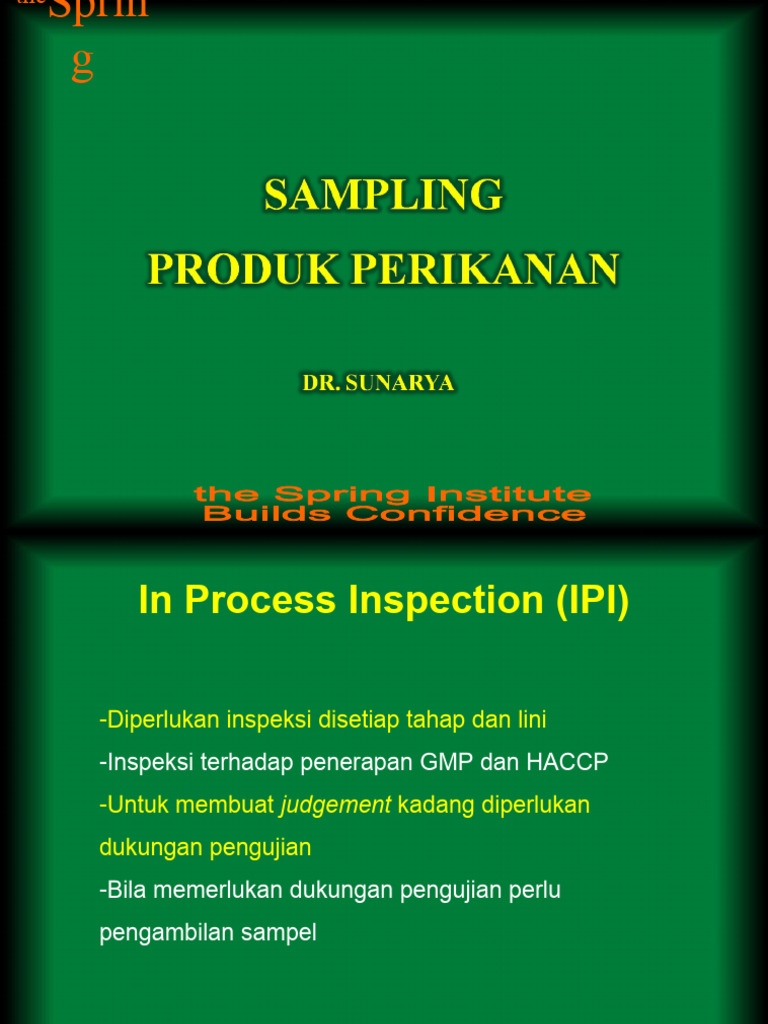 Panduan Inspeksi dan Sampling IPI | PDF | Sains & Matematika ...