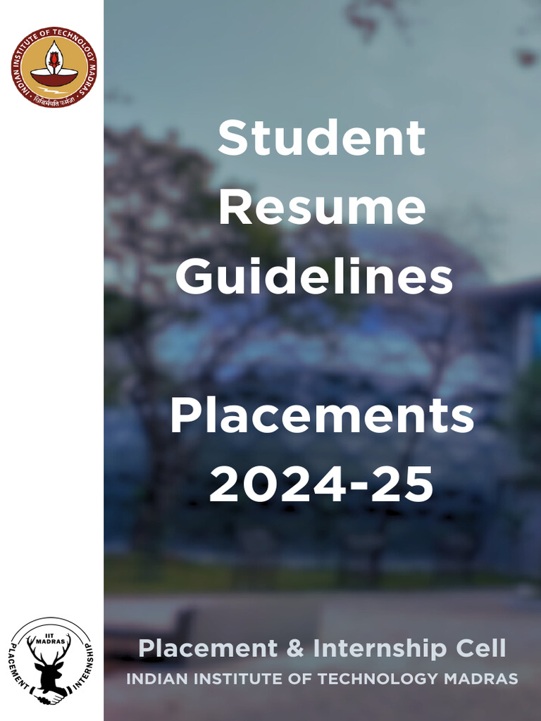 Placement Resume Guidelines 2024 25 - 1726014214
