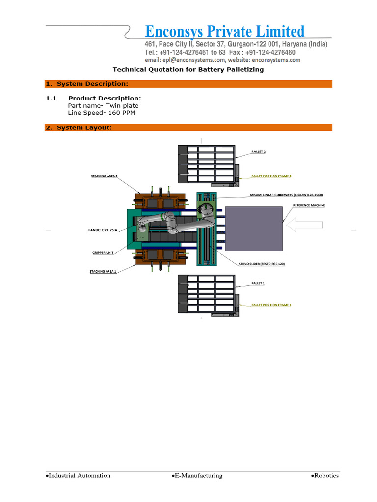 Palletizing of Battery | PDF | Robotics | Manufactured Goods