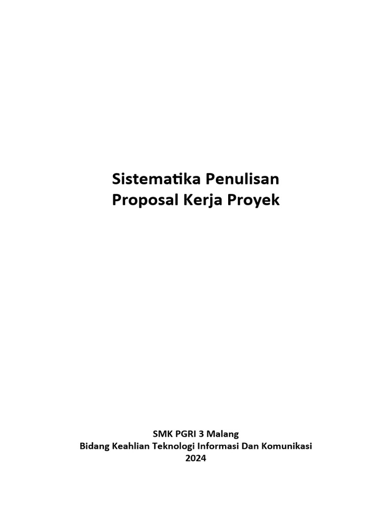 Panduan Penulisan Proposal Project Work | PDF | Komputer