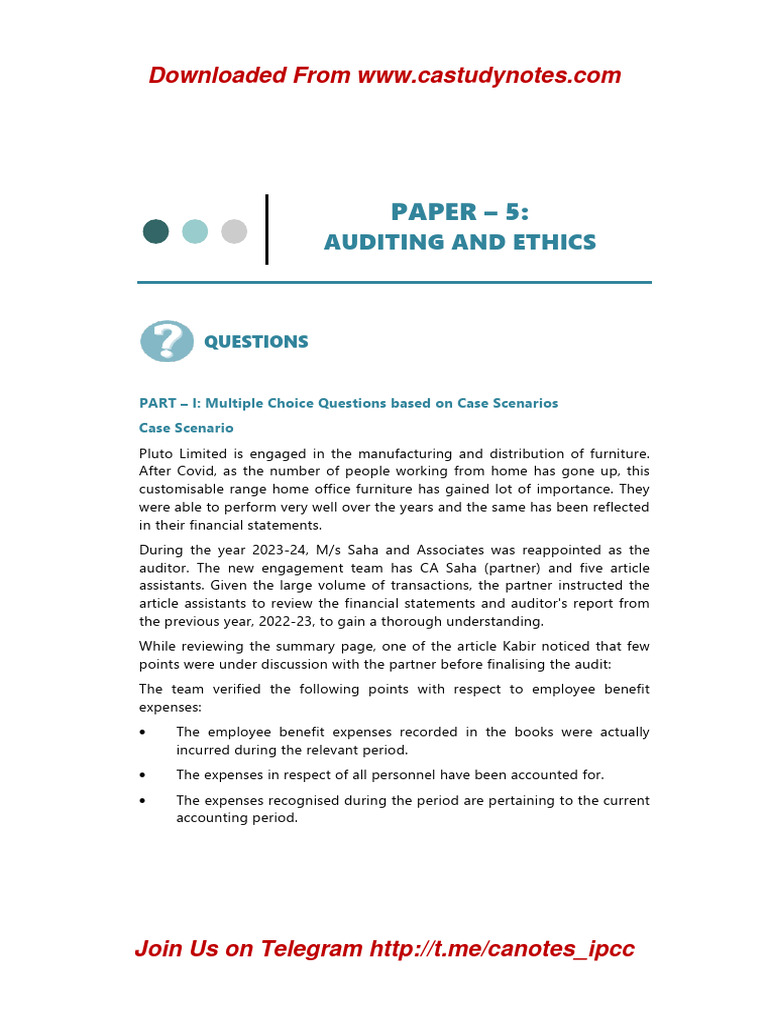 Ca inter audit rtp sept 2024 exam castudynotes com pdf audit