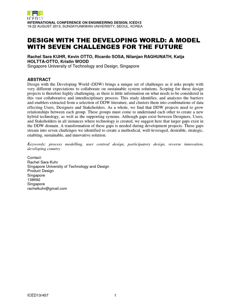 2013 Design With The Developing World | PDF | Developing Country ...