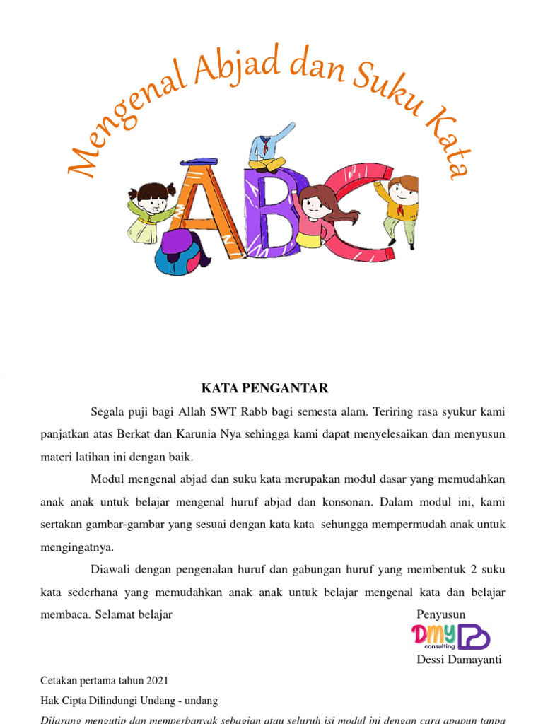 LEVEL 1 - MODUL Mengenal Abjad Dan Suku Kata | PDF