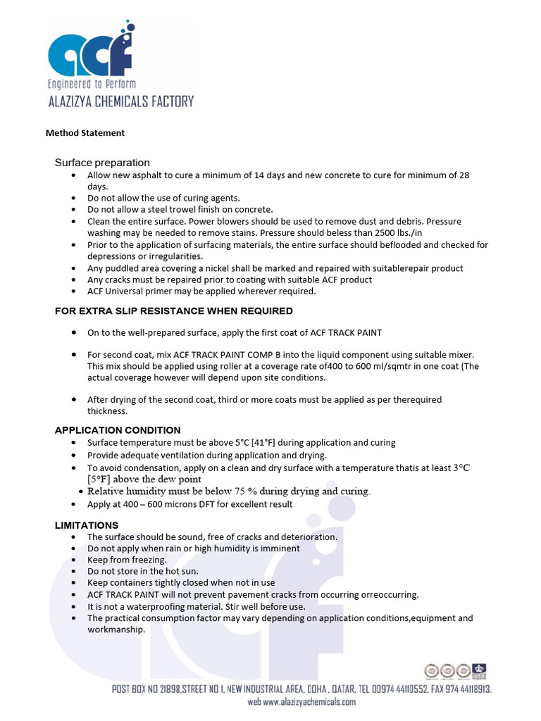 Method Statement | PDF