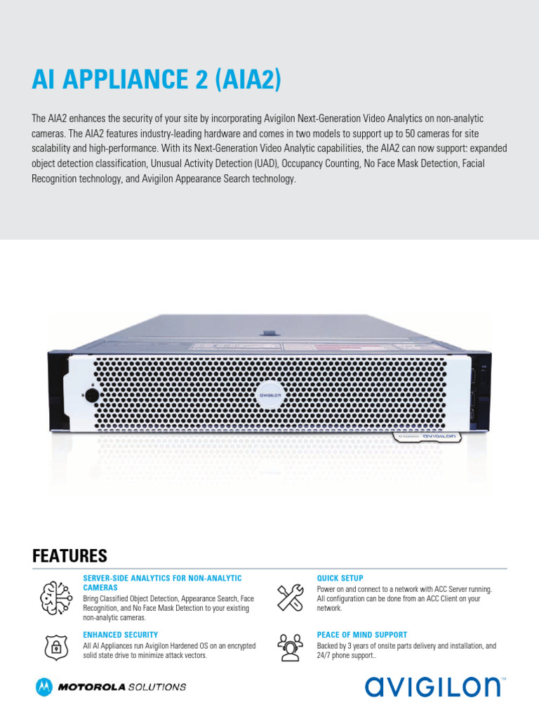 3. Datasheet Avigilon AI Appliance | PDF | Artificial Intelligence ...