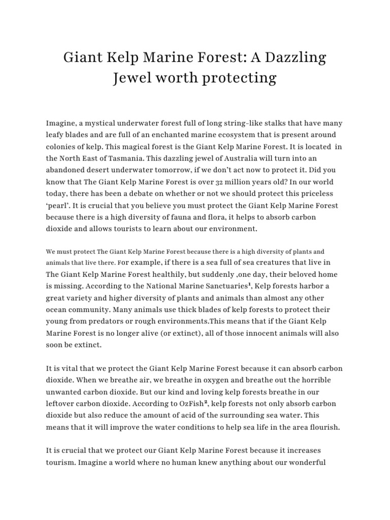 Giant Kelp Characteristics