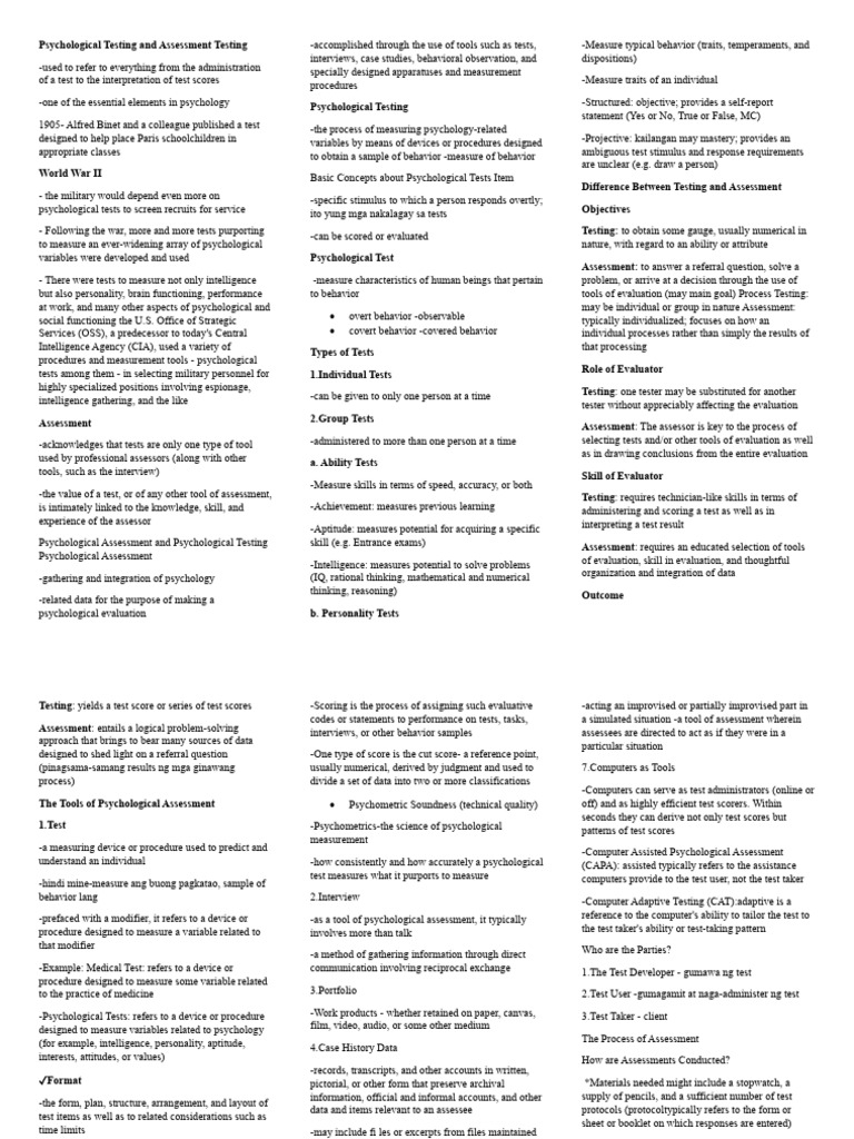 Psychological testing and assessment testing pdf psychology