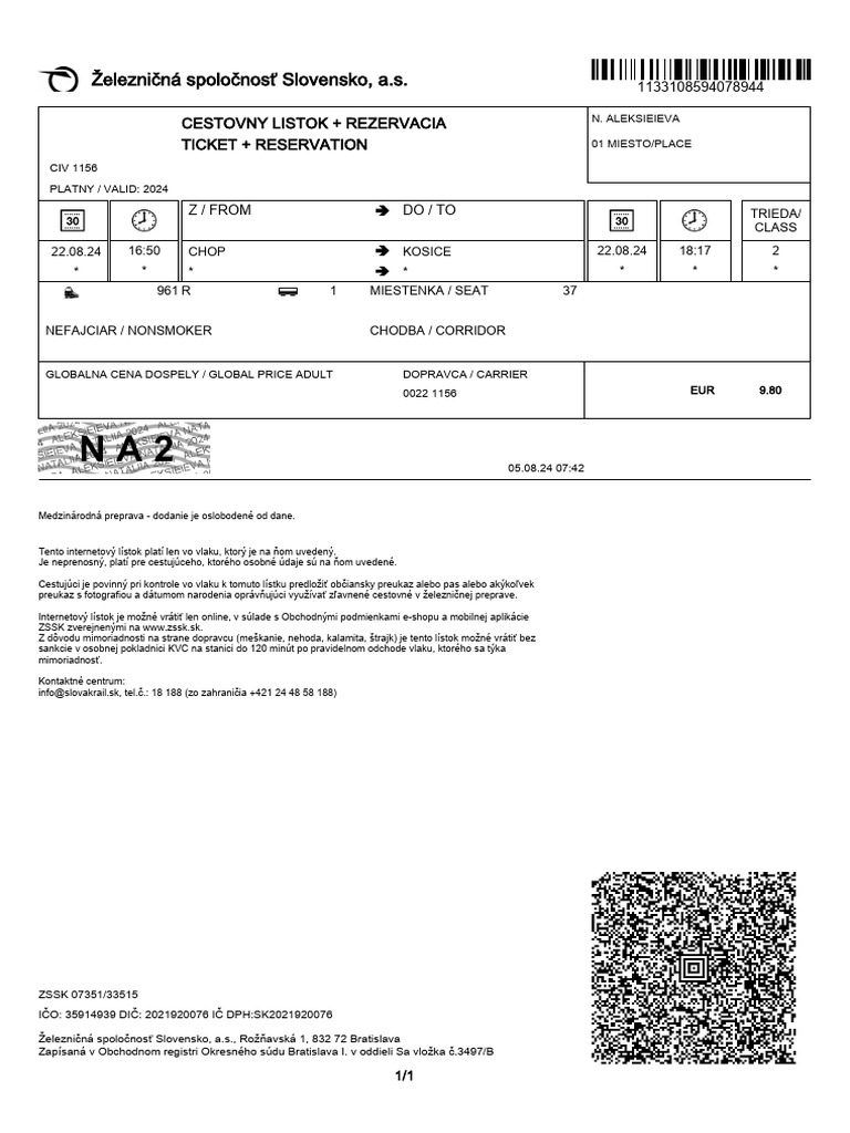 ZSSK Itd 20240805074342 | PDF