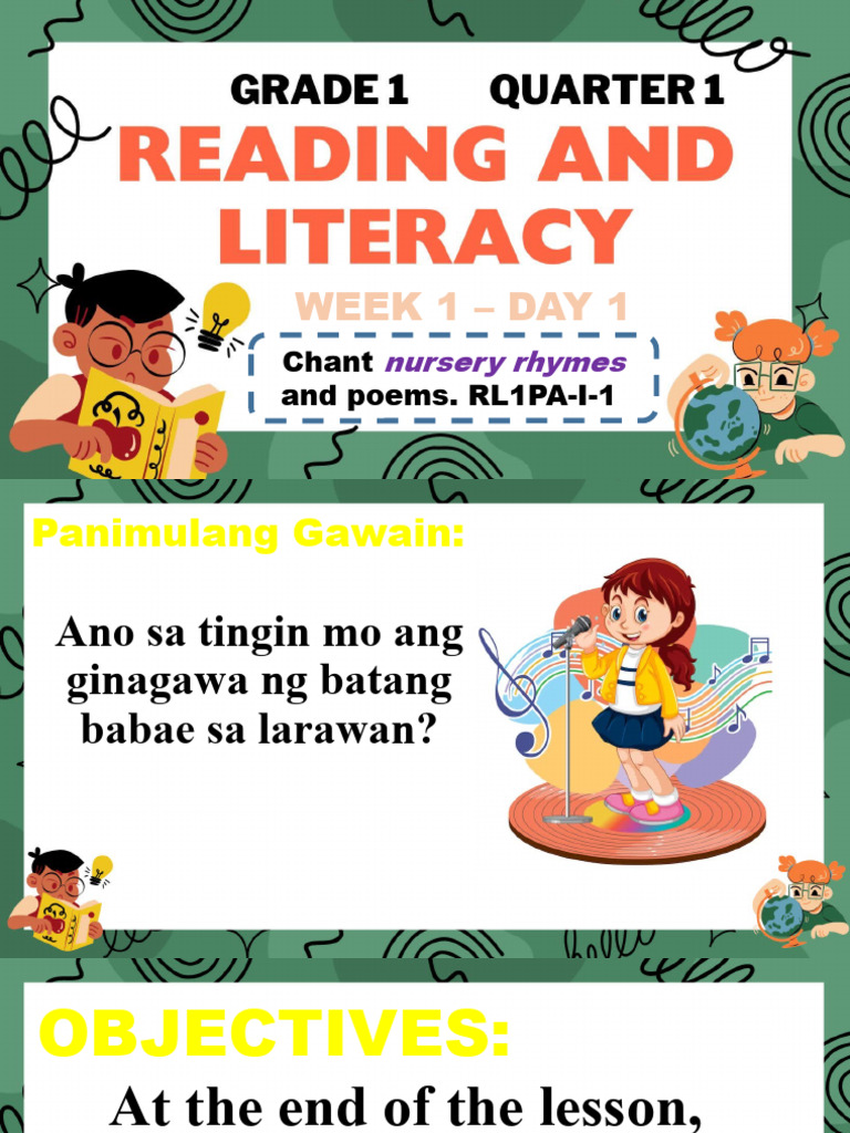 Grade 1 - R&L - Week 1.Pptm | PDF