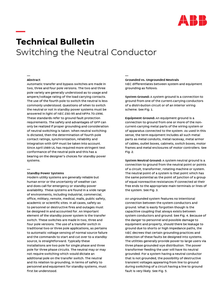 Switching The Neutral Conduter | PDF | Switch | Electrical Wiring
