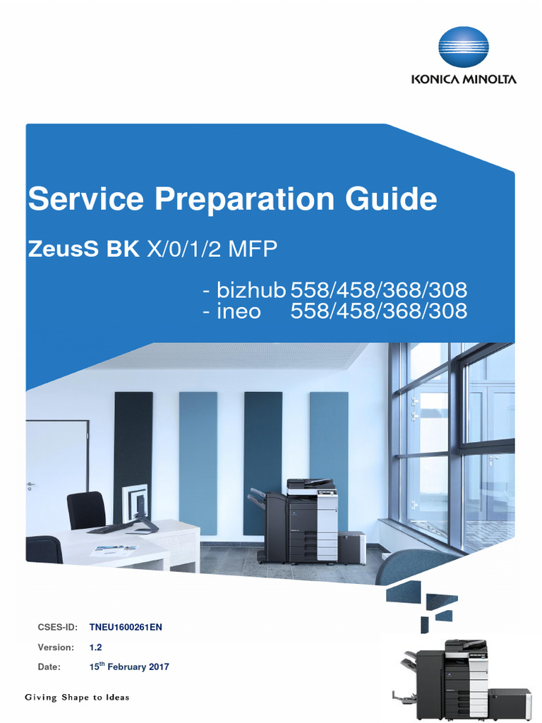 Service Guide for bizhub Models 558-308 | PDF | Wi Fi | Paper