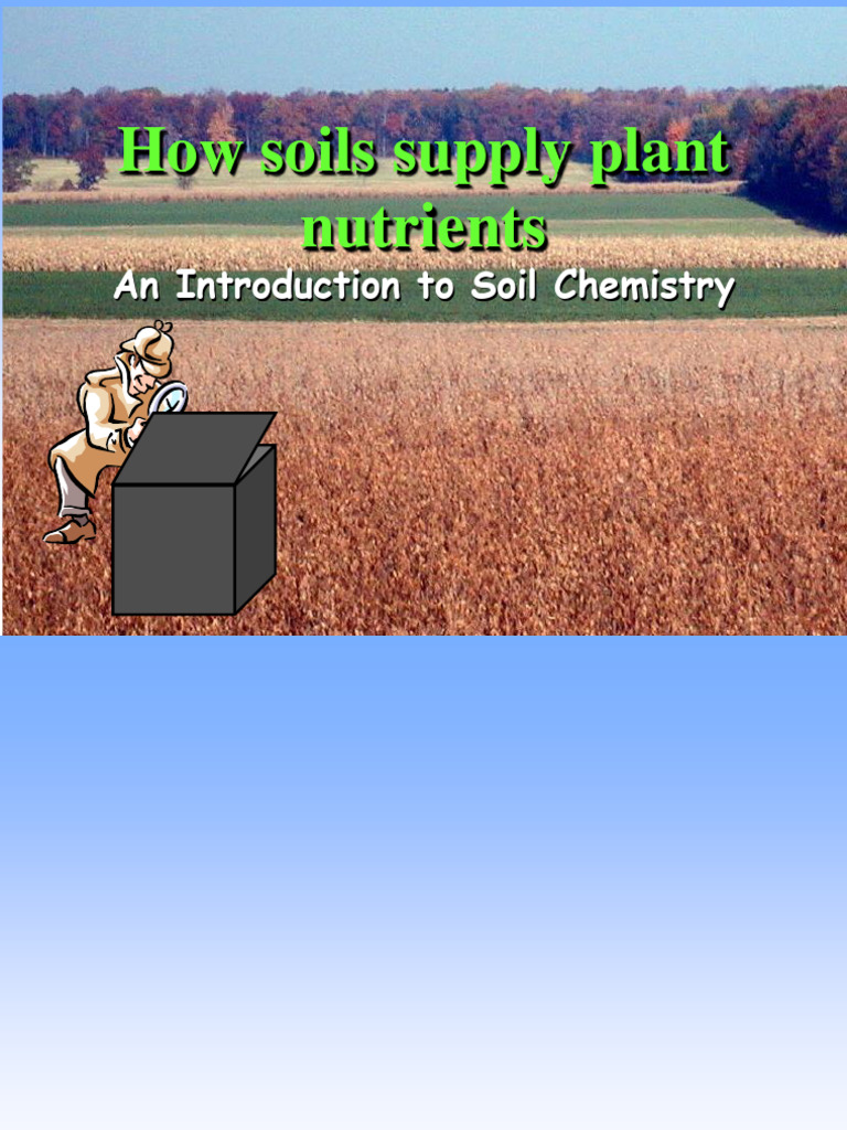Soil Chemistry Pdf Soil Nutrients