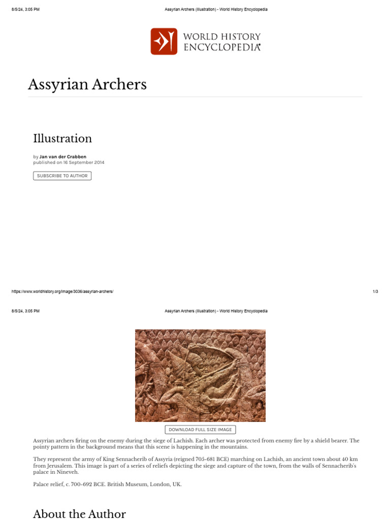 Assyrian Archers (Illustration) - World History Encyclopedia | PDF ...