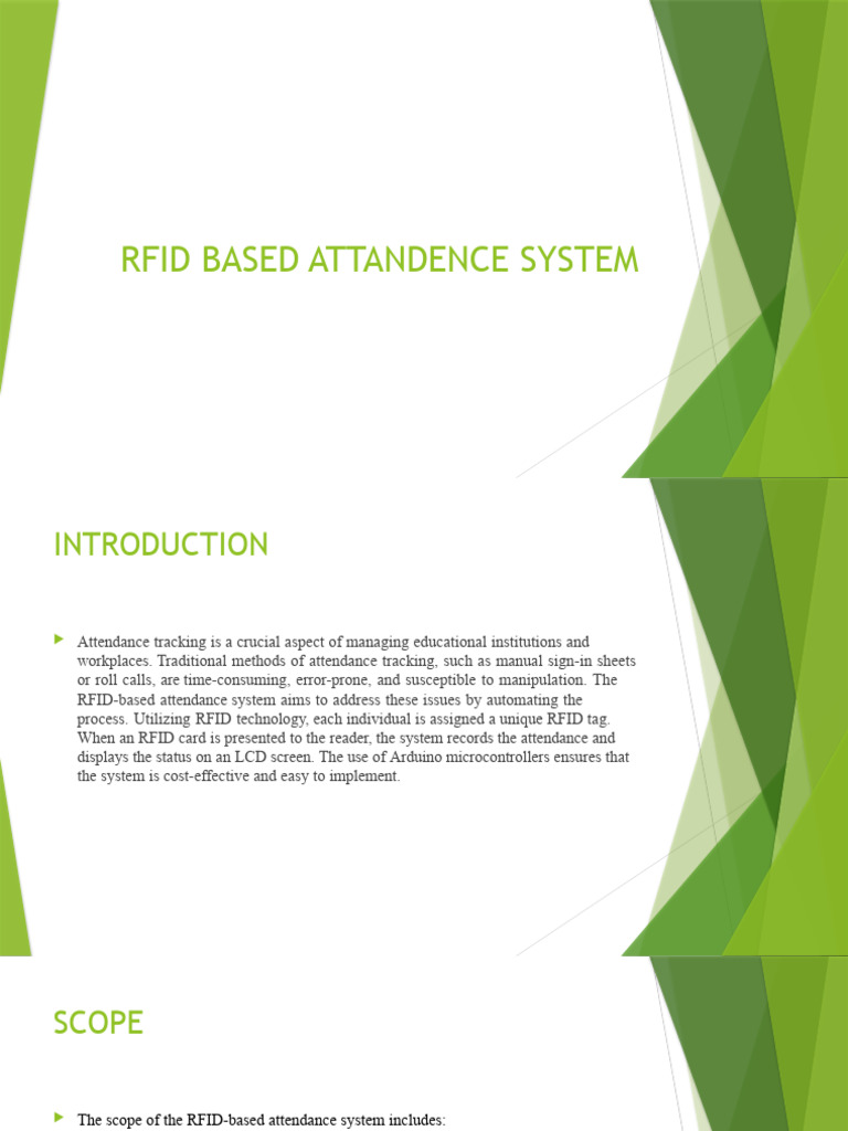 RFID Attendance System Overview | PDF | Radio Frequency Identification ...
