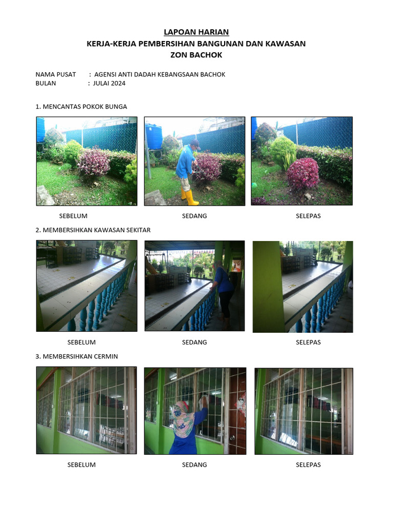 Contoh Report Pembersihan | PDF