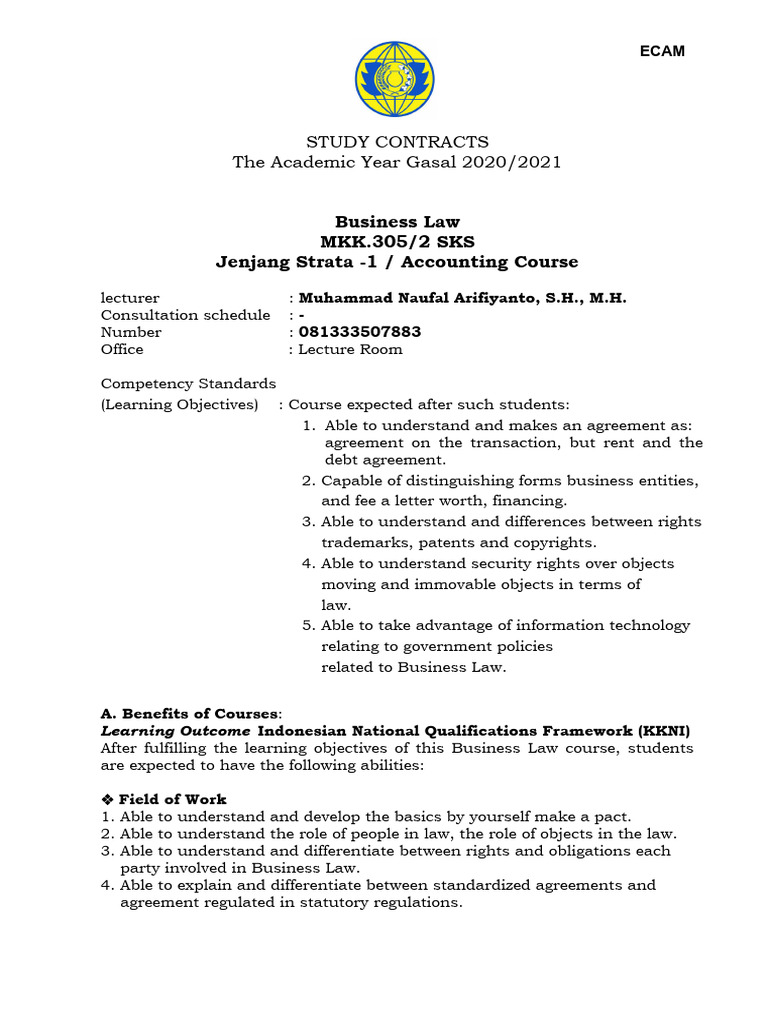 contract-studies-of-business-law-gasal-2020-2021-ecam-muhammad