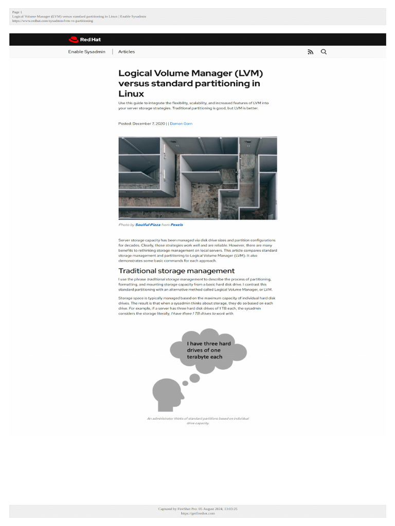 Imp - Notes 018 - Logical Volume Manager (LVM) Versus Standard ...