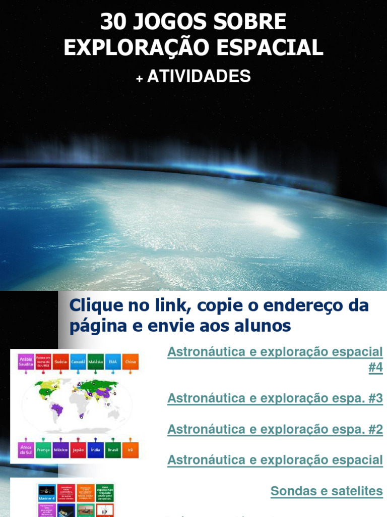 Jogos e Atividades de Exploração Espacial | PDF | Exploração espacial ...