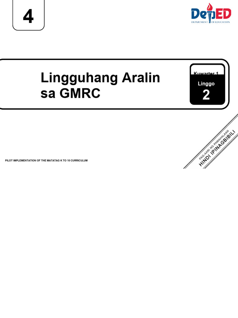 LE - GMRC4 - Q1 - Week 2 FINAL | PDF