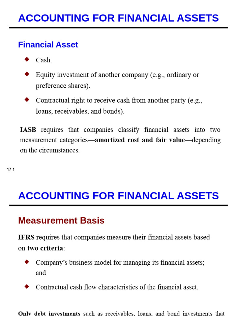 Financial Asset Accounting Guide | PDF | Investing | Equity (Finance)