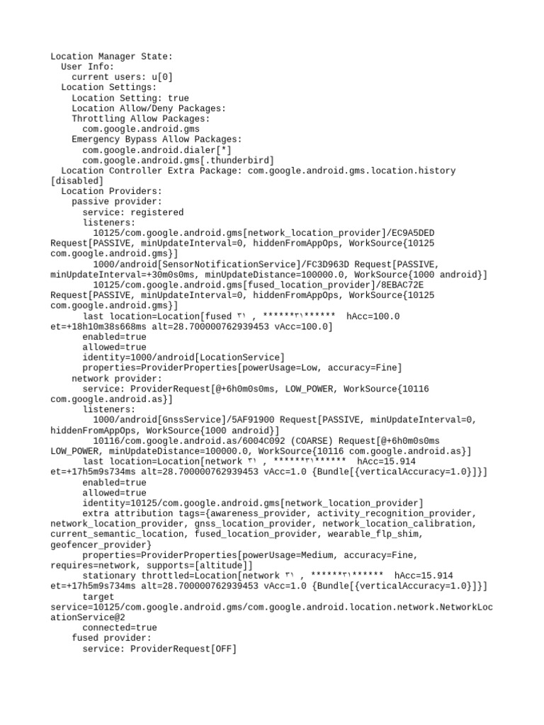 Location Services Debug Report | PDF | Computer Engineering ...