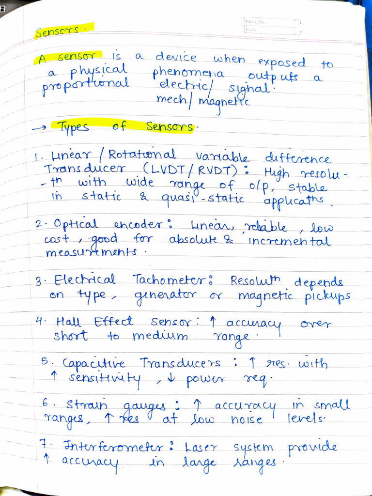 Sensors and Actuators Notes Sid | PDF | Equipment | Metrology