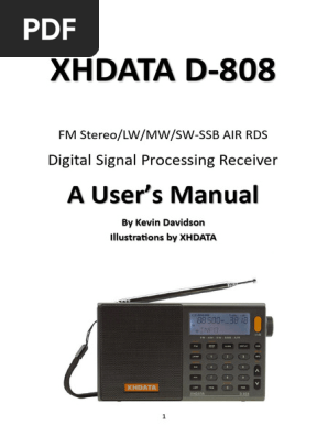 Manual for XHDATA D-808 AM FM SW SSB LW AIR Radio - YouTube