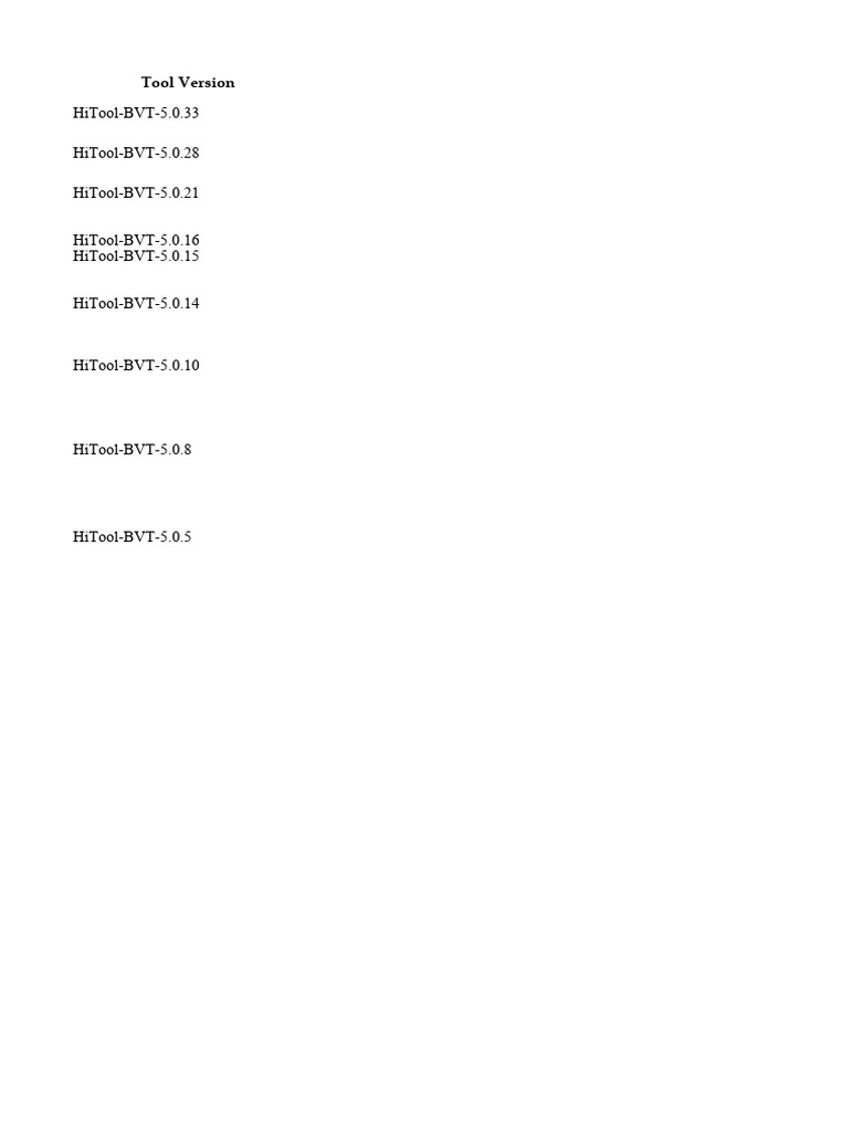 HiTool Versions and Chip Support Updates | PDF | Computers