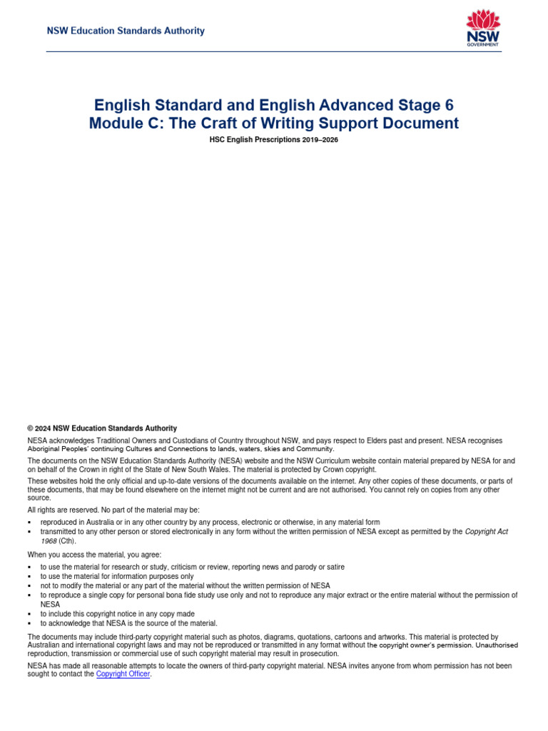 English Prescriptions 2019 2026 Module C Support Document PDF