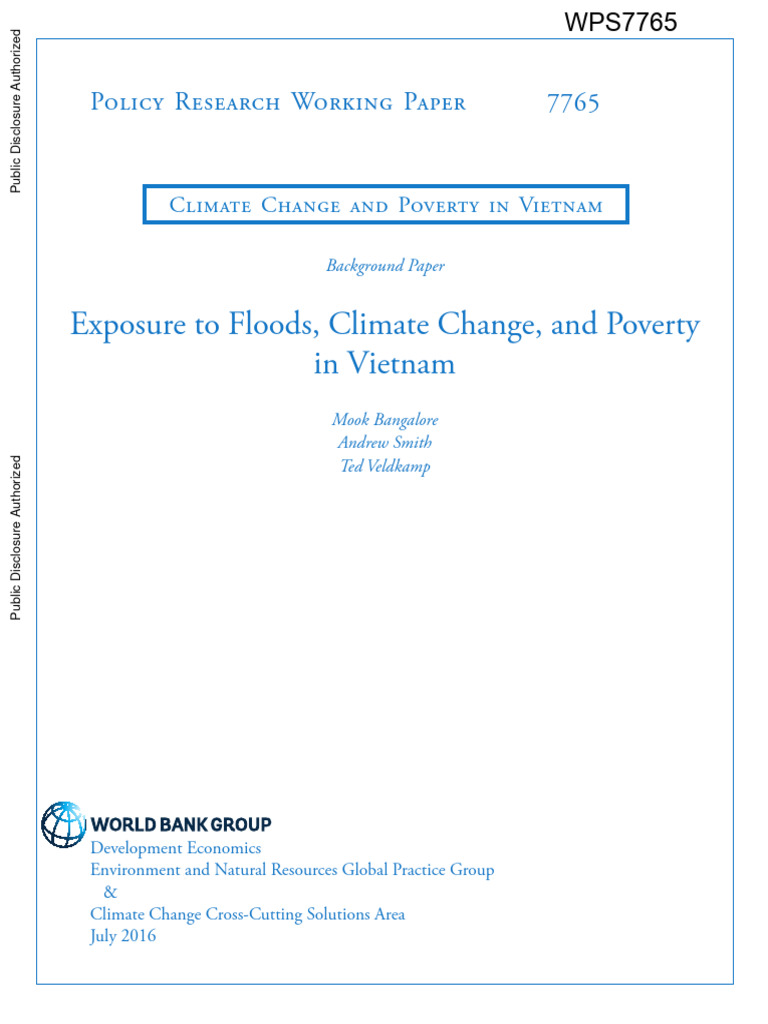 Exposure To Floods, Climate Change, and Poverty in Vietnam. | PDF ...