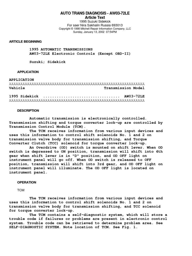 Vitara Diagnosticos Automatic Transmission Manual Transmission