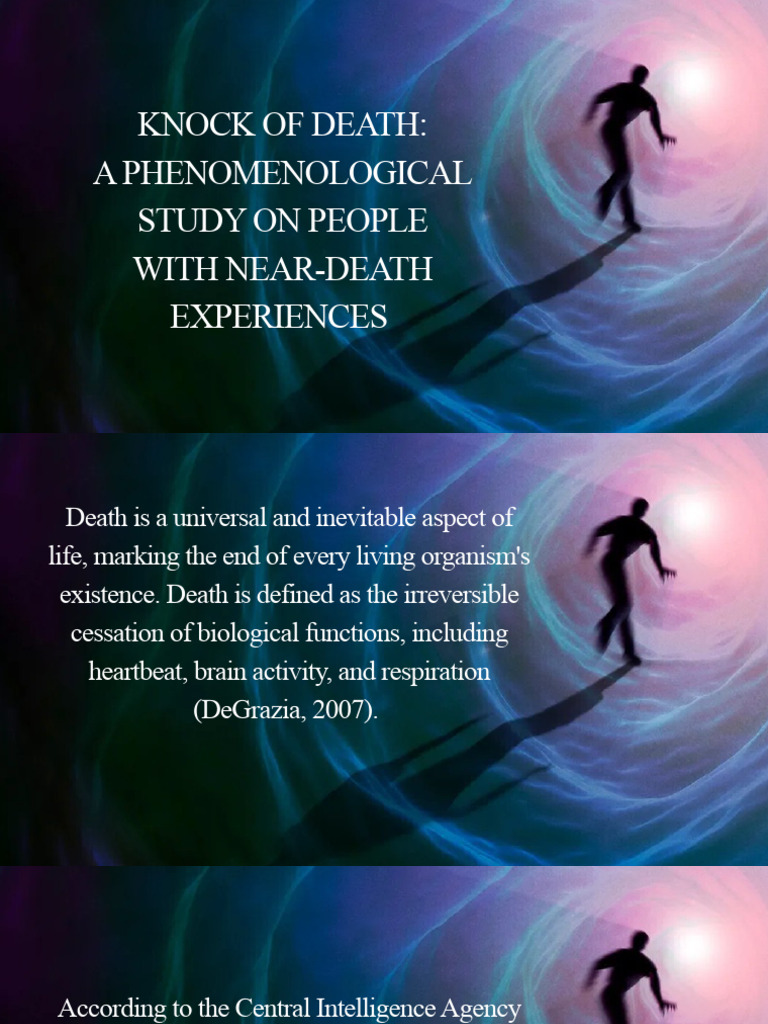 Knock of Death A Phenomenological Study On People With Near-Death ...