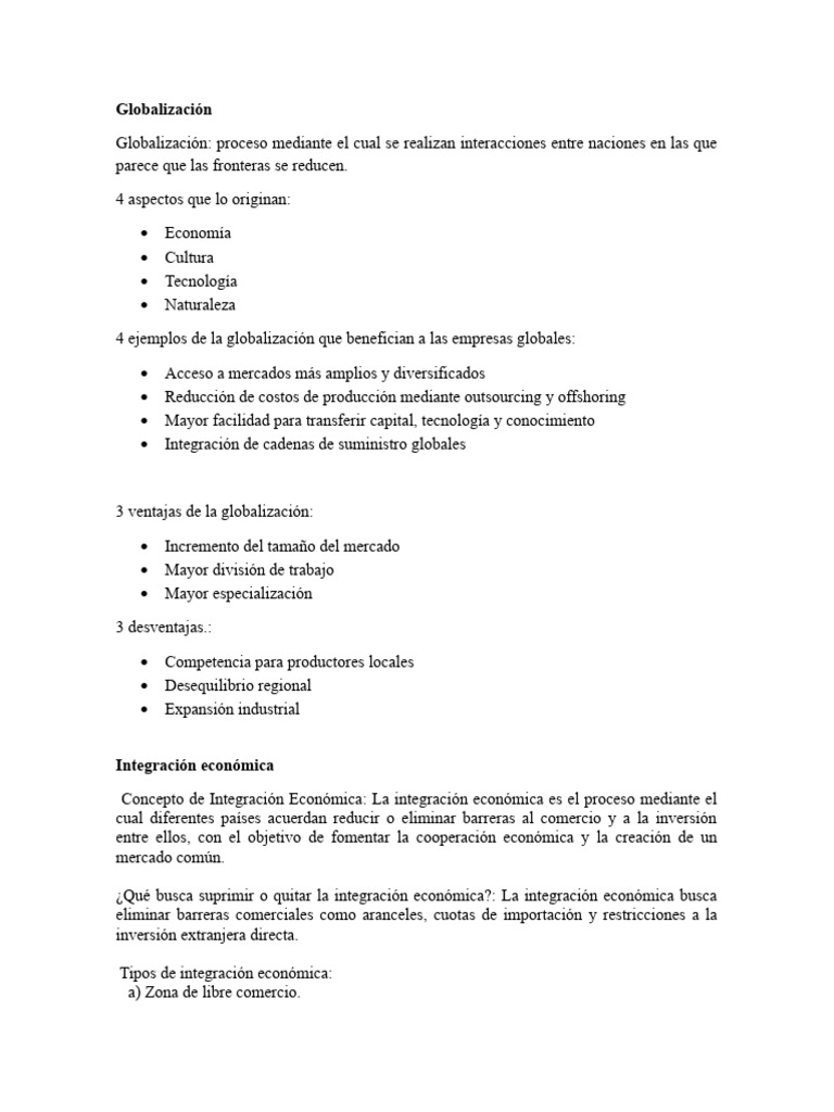 Impacto de la Globalización en Negocios | PDF | Marketing | Integración ...