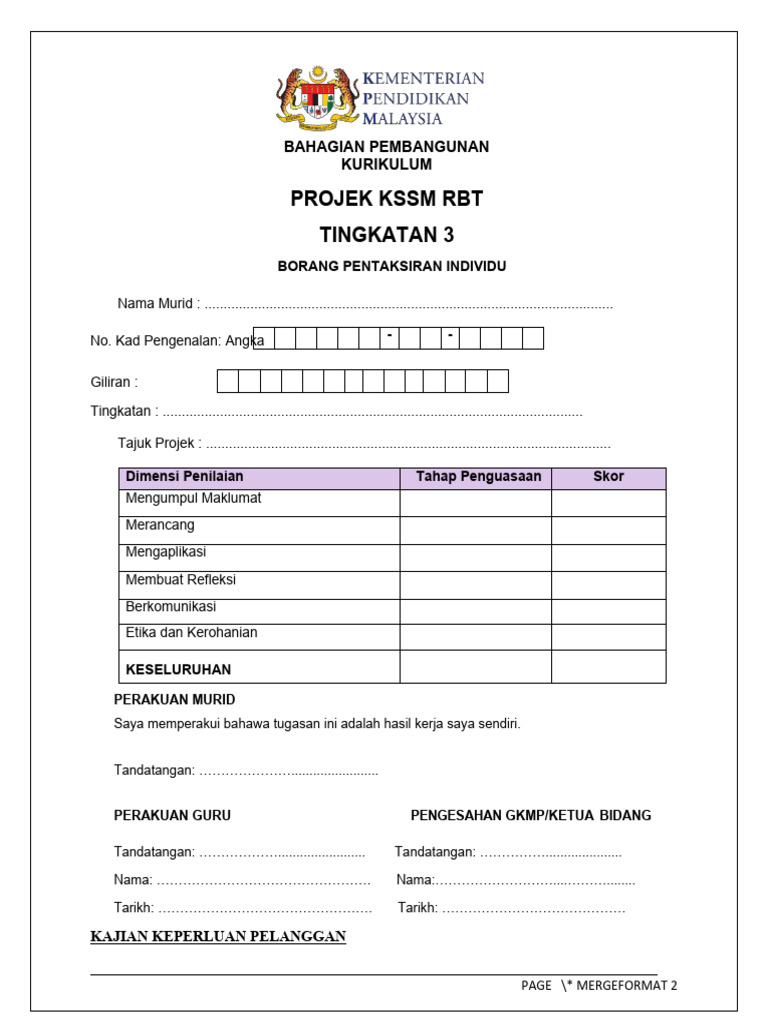 FORMAT Dokumentasi f3 2024 | PDF