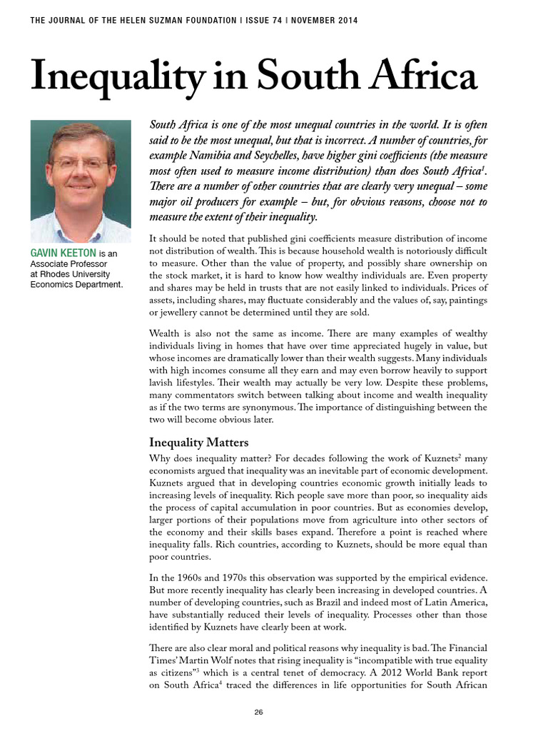 5.inequality in South Africa G Keeton | PDF | Poverty & Homelessness ...