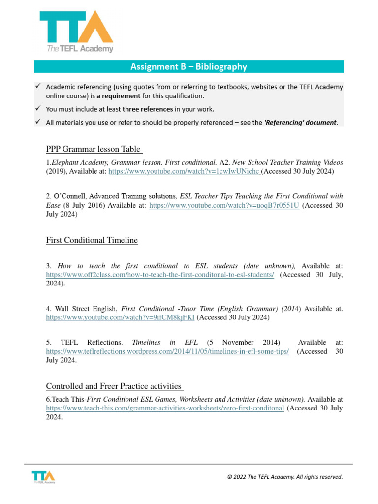 First Conditional ESL Teaching Resources | PDF | English As A Second Or ...