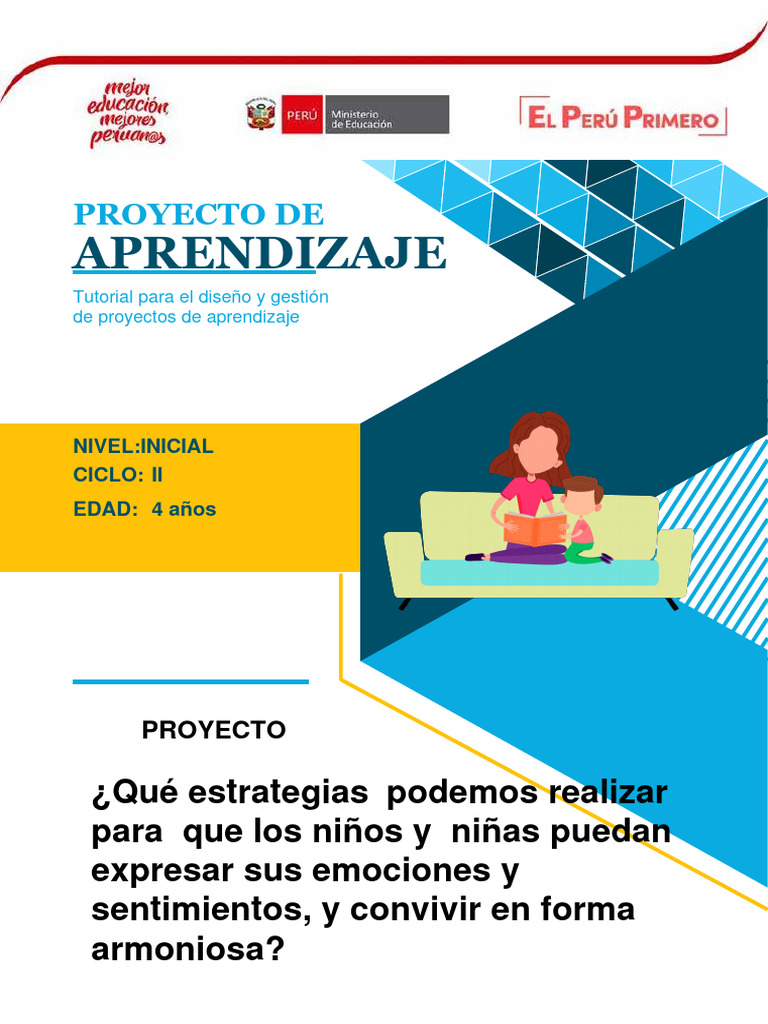 Proyecto de Aprendizaje Inicial 14902 Bloque II | PDF | Las emociones ...